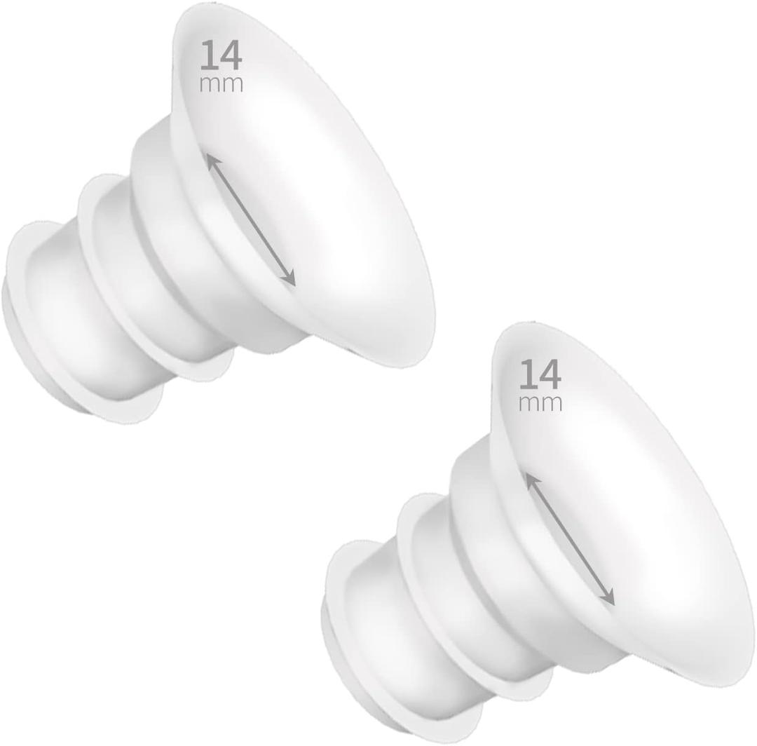 Silicone Flange Insert 14mm Compatible with Spectra/Motif Luna/medela/momcozy/ameda/zomee/Tsrete/Willow/Elvie Stride 24mm Breast Shield Reduce Nipple Tunnel Replace Nipple Cushion Pump Part