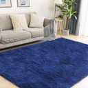 3x5 Blue Rug, Area Rugs for Living Room, Soft Plush Area Rugs for Bedroom, Non-Slip Indoor Carpet for Nursery, Study Room, Playroom, Home Decor