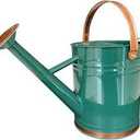 Watering Can for Outdoor Plants&Indoor Plants,Plant Watering Pot 1 Gallon,Metal Flower Garden Water Can Watering Pot,Galvanized Steel Watering Can Outdoor(Green)
