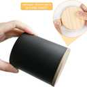 SHOWIN 10 OZ Thick Candle Jars for Making Candles 15 Pcs, Empty Jars with Wood Lids for Candle Making, Sample Container, Matte Black