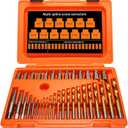XEWEA 35-Pieces Screw Extractor Set and Left Hand Drill Bits,Easy Out Screw Extractor Kit Tools for Removing Stripped Screws and Broken Bolts,Studs