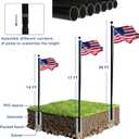 NQ 20FT Flag Pole in Ground for Outside House, 14-Guage Aluminum Flag Pole Kit, Heavy Duty Sectional Flagpole for Outdoor with 3x5FT Flag (Black)