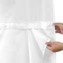 2 Pack Fabric Snap-in Shower Curtain Liner Replacement,Compatible with No Hook Shower Curtain with Snap in Liner, Removable & Water-Repellent,Machine Washable,70x78,White