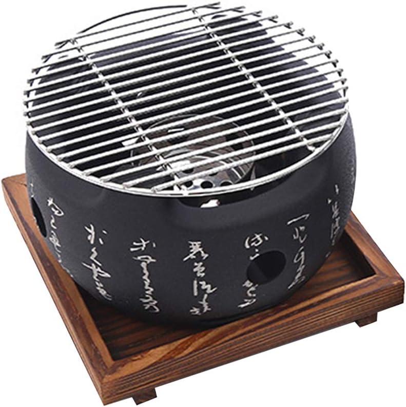 Lovt Japanese Style BBQ Grill, Japanese Barbecue Grill Portable Barbecue Stove Japanese Food Charcoal Stove/BBQ Plate Household Barbecue Tools Accessories (BBQ Grill - L(19x12.5cm) free size