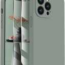 FireNova Designed for iPhone 13 Pro Max Case, Silicone [Camera Protection] Phone Case, Soft Anti-Scratch Microfiber Lining Inside, 6.7 inch, Calke Green