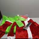 Green Monster Santa Claus Costumes for Men,Christmas Furry Santa Claus Costume Include Mask for Halloween Cosplay (Medium)