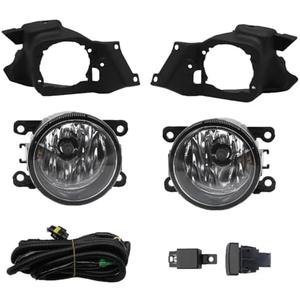 Aspaton Fog Light Assembly Compatible with CRV 2012 2013 2014 Left and Right Fog lamp W/H11 12V 35W Halogen Pair Driving Bumper Lamps W/Wiring Harness & Switch Clear Lens Kit 33900STKA11 Missing Parts 33900T0AA01