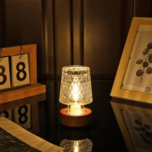 Samll Battery Operated Lights with Timer,Mini Bathroom Night Light for Adult,Led Lights for Bedroom,Warm Light Lamp for Nightstand,Glass Crystal Decorative Nightlights (Warm Light)