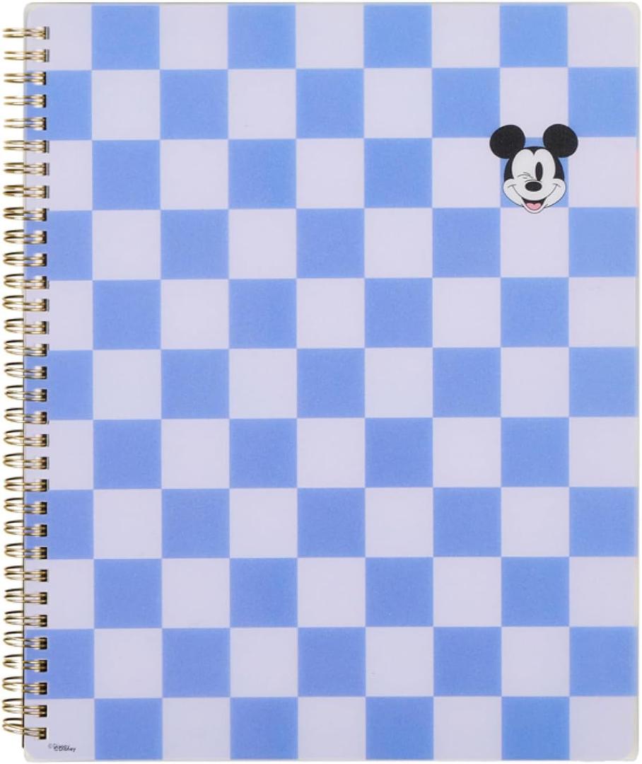 Organized by Happy Planner Disney Dated 12-Month Disc Bound Planner, Jul. 2026Jun. 2027, Big Size, Dashboard Layout, Twin-Loop Binding, 3 Extra Months, 1 Sticker Sheet, 8.5" x 11", Bright Day Check Mickey