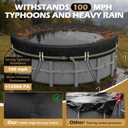8 FT Round Pool Covers for Above Ground Pools, 500D Pool Solar Cover with Fast Tightening Ratchet, Stock Pool Tank Cover Ideal for Waterproof Dustproof Windproof