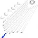 Delamu Cord Cover, 142in Wire Covers for Cords on Wall, Small Cord Cable Hider for 1 Wire, Ease Installation Cords Hider for Wall Mount TV, Paintable Cable Cover Raceway, L15.7 W0.59 H0.4in, White