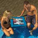 Swimline Floating Multi-Game Gameboard For 2-4 Players , Blue, 20 X 20 X 1.5 Inches