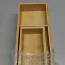 Bamboo Drawer Organizer 5 Pcs for Kitchen Multi-purpose Storage Dividers for Kitchen, Office, Jewelry, Cosmetics, Wooden Drawer Dividers for Drawer Organizer Desk Organizer Gift for Women Gifts Idea