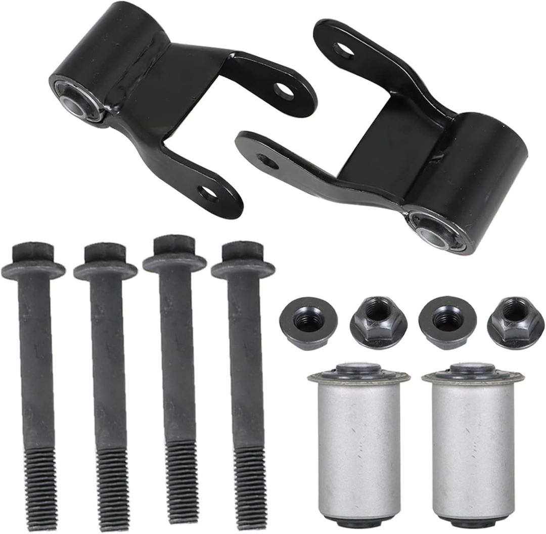 WFLNHB Rear Leaf Spring Shackle Repair Kit 2Pc w/Bushing Replacement for Ram Dakota