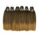 Synthetic Kinky Straight Crochet Braid Hair with Adjustable Pre-looped Yaki straight Crochet Braiding Hair Extension for Black Women 6 Packs 20 Inches 96 Roots T27#