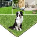 Artificial Grass Turf 4 Feet X 10 Feet, 1.38" Height Perfect Fake Grass Rug with Drainage Holes, Indoor/Outdoor Artificial Turf Mat for Garden Lawn Balcony Pet Landscape Decoration