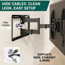 in-Wall Cable Management kit, Cord Hiding for Wall, Hide TV Wires When Mounting A TV, Includes Power & Low Voltage Cable Management, Includes Hole Saw Drill Attachment for Easy Install