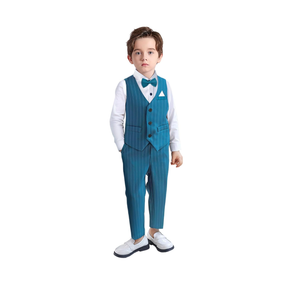 Yilaku Boys Suits Ring Bearer Outfit Toddler Suits with Vest+Shirt+Pants Sets Kids Dress Clothes for 110, 4Y