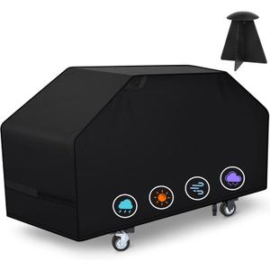 iCOVER 36 inch Griddle Cover for Blackstone, 600D Heavy Duty Waterproof Flat Top Grill Covers for 36" Grills 1554 1825 for Weber 36 Griddles with Support Pole