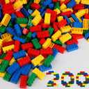 HUIZDQ 200 Piece Classic Small Building Bricks, 2x4 Bulk Bricks STEM Creative Building Toys, Red, Yellow, Blue, Green(Small Bricks, 1.25x0.62x0.47 in)