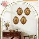 Sieral Home Vintage Wall Decor - Set of 4 Individual Antique Gold Letters, Vintage Frame Wall Sculpture Retro Baroque Style, Gallery Wall-sculpture for Living Room, Hall, Elegant Wall-decor, 6.3 × 8.07 inches