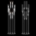 2PCS 8-Arm Acrylic Candelabra Centerpieces for Tables, Sturdy Solid Rods 45.6" Tall Floor Candle Holders Set with Shades for Wedding Birthday Party Anniversary, Clear