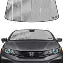 Pigenius Windshield Sunshade for Honda Civic Coupe 2012-2015, Reversible Silver/Black