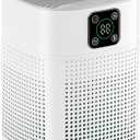 Air Purifiers for Bedroom, Honeyuan H13 HEPA Air Purifier for Home Large Room 1095 sqft, Air purifiers with 360°Air Intake, 3 Fan Speeds, 3-Stage Filtration, White