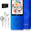 MP3 Player, Music Player with 16GB Micro SD Card, Build-in Speaker/Photo/Video Play/FM Radio/Voice Recorder/E-Book Reader, Supports up to 128GB (Dark Blue)