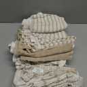 KAF Home Assorted Flat Kitchen Towels | 100% Cotton - 18 x 28 inches | Ultra Absorbent Soft Dish Towels | Perfect for Cooking, Cleaning, and Drying Hands (Beige, 10 Pack)