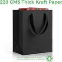 MOXARYSU Black Gift Bags With Handles: 8x5x10 Inch 30pcs Black Paper Bags Medium Bulk For Party Shopping Birthday Wedding (M, 30)