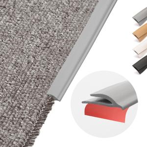 Flexible PVC Carpet Edge Trim Strip  Self Adhesive, Cuttable Floor Transition Strip, Waterproof Edging for Rugs & Mats, High Traffic Safety, for Carpet Thickness Within 5mm - 3.3Ft Flexible PVC Carpet Edge Trim Strip  Self Adhesive, Cuttable Floor Transition Strip, Waterproof Edging for Rugs & Mats, High Traffic Safety, for Carpet Thickness Within 5mm - 3.3Ft