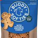 Buddy Biscuit Softies 20 oz Pouch, Soft & Chewy, Natural Bacon and Cheese Flavor Dog Treats, Oven Baked in the USA (1.25 Pound (Pack of 1))