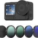 SmallRig ND Filter Kit for DJI Osmo Action 6, 5 Pack CPL ND8 ND16 ND32 Snap-On Polarizing Neutral Density Filters & Lens Silicone Cover, HD Optical Glass/Multi-Coated Filters-5895