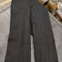 Women's Knit Wide Leg Pants, Cable Pattern, Elastic Waist, Black, One Size