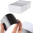 100 Pack 2 x 3.5 inch Business Card Magnets Peel and Stick Adhesive Magnetic Backings Magnet Strong Magnet Blanks Sheets Printable Magnetic Sheet for Dies Storage