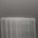 IRIS USA File Box, Plastic File Organizer with Lids for Letter/Legal File, Portable Document Box For Moving, Storage Bin with Durable and Secure Lid, Stackable Nestable BPA-Free, Clear 35 Qt. 4 Pack