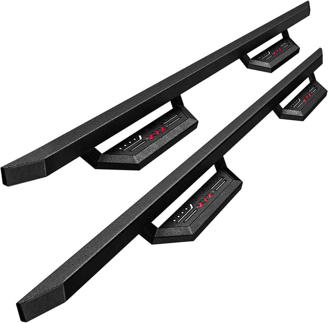 KYX 6 inches Running Boards Side Steps Fit for 2019-2023 Chevy Silverado/GMC Sierra 1500 Extended Cab & 2020-2023 Silverado Sierra 2500HD 3500HD(Nerf Bar Side Bars) Textured Black Powder Coated
