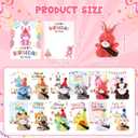 Hollowfly 12 Sets Birthday Mini Plush Bulk with Cards, Birthday Classroom Gifts for Students Mini Plushies Stuffed Animals for Students Classroom Reward Party Favors Decorations Return Gifts Present