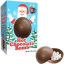 Christmas Hot Milk Chocolate Bombs, 12-Pack Chocolaty Hallow Filled with Mini Marshmallows Birthday, Cocoa Bombs (EXP 02/11/27)