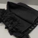 LIVEBOX Boho Kitchen Rug 2' x 4.3' Washable Bathroom Runner with Tassel, Moroccan Black Area Rugs Small Woven Cotton Throw Rug for Entryway Laundry Room Hallway