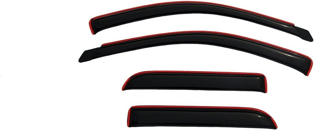 Auto Ventshade [AVS] In-Channel Rain Guards For 2002 - 2008 Dodge Ram 1500; 2003 - 2009 Dodge Ram 2500/3500 Quad Cab | Window Vent Visors, 4 pcs. - Smoke | 194623
