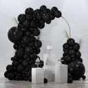 PartyWoo Black Balloons 92 pcs Different Sizes Pack of 18 12 10 5 Inch Matte Black Latex Balloon Arch Kit Garland for Graduation Halloween New Year Anniversary Birthday Party Decorations Black-Y18