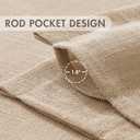 MIULEE Cafe Curtains - 36 Inch Semi Sheer Light Filtering Half Window Curtains, Rod Pocket Tier Curtains 2 Panels W26XL36, Camel Beige