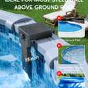 POOLHOUR Solar Pool Lights for Above Ground Pools (Steel Wall Only), LED Pool Wall Light with Remote & Timer, Submersible Underwater Lighting, 10-Color RGB 4-Mode Poolside Solar Lights, 1 Pack