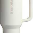 Stanley Quencher ProTour Flip Straw Tumbler with Leakproof Lid 40 oz | Built-In Straw & Handle | Cupholder Compatible for Travel | Insulated Stainless Steel Cup | BPA-Free | Cream