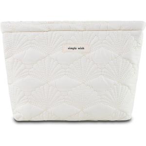 Quilted Cotton Makeup Pouch, Large Floral Makeup Bag for Women, Kawaii Travel Cosmetic Pouch Coquette Organizer Bag