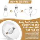2 Pack Clip On Lamp Shade, 8" DIA x 4 1/4" Height Light Cover for A Type Bulb, Lamp Cover for Deco Exposed Bare Bulb Fixture, Acrylic Dome Clip on Standard Shades for Home Bathroom Office