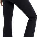 BUBBLELIME 29"/31"/33"/35"/37" 3 Styles Women's High Waist Bootcut Yoga Pants Basic/Side Pockets Tummy Control Workout Flared (X-Large, Basic Cotton_black)