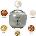Durable Rice Cooker Small 3-Cup (Uncooked)/6-Cup (Cooked) for 1-3 People, 1 Quart Non-stick Mini Rice Cooker, Perfect for White/Brown Rice, Porridge, Soup, and Hot Pot, Auto Keep Warm 12 hours(Sage Green)